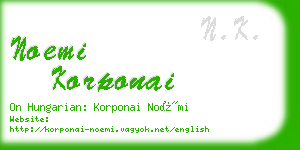 noemi korponai business card